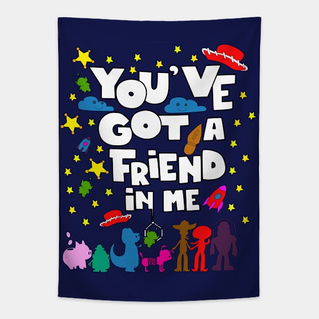 love, toys and friends Tapestry by jorge_lebeau