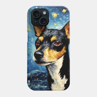 Rat Terrier oil painting Phone Case