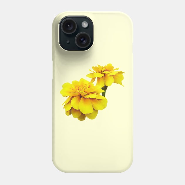 Two Yellow Marigolds Phone Case by SusanSavad