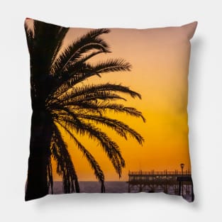 Namibia. Swakopmund. Palm Tree. Sunset. Pillow