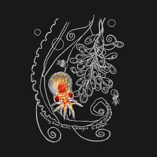 Baby Octopus Doodle - for dark background T-Shirt