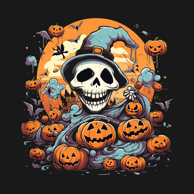Halloween Skull Pumpkin Patch by pa2rok
