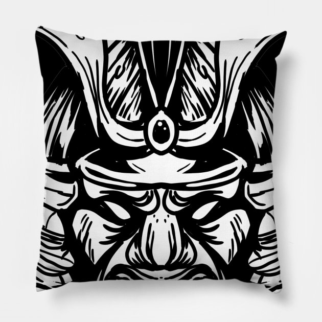 Samurai Shogun mask Pillow by khamidfarhan182