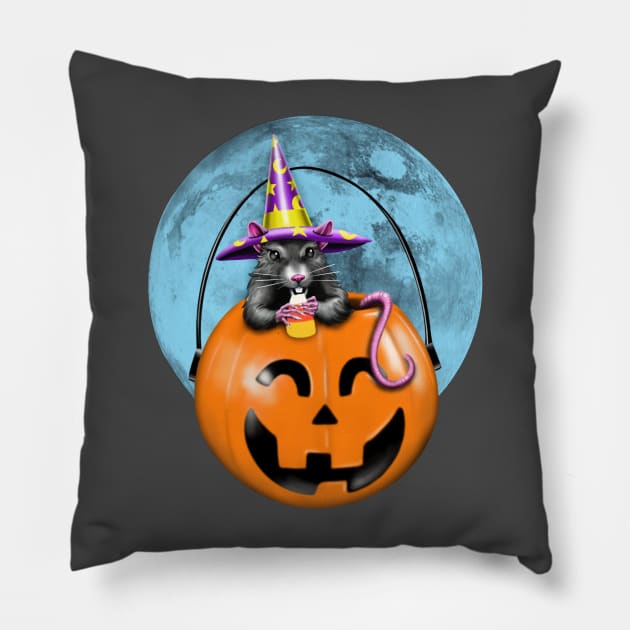 Halloween rat Pillow by justalanproductions