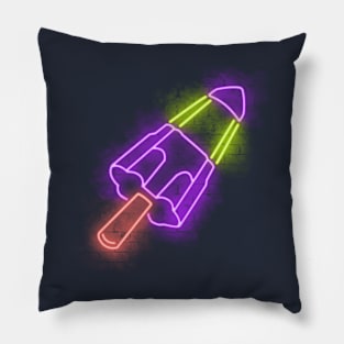 Neon ice rocket Pillow