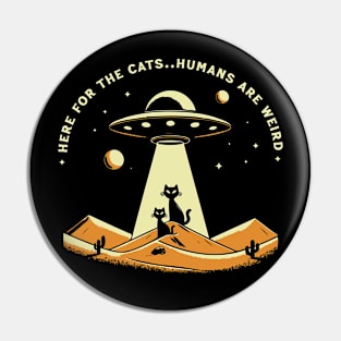 UFO For Cats // Vintage Funny Space Pin