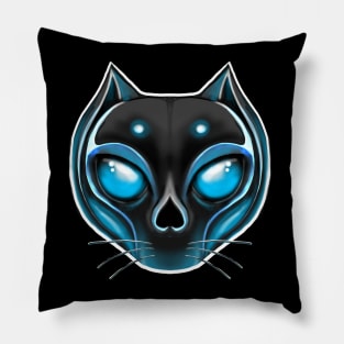 Cute Skulls Black Cat Pillow