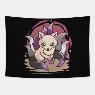 Asexual Cute Kitsune Tapestry