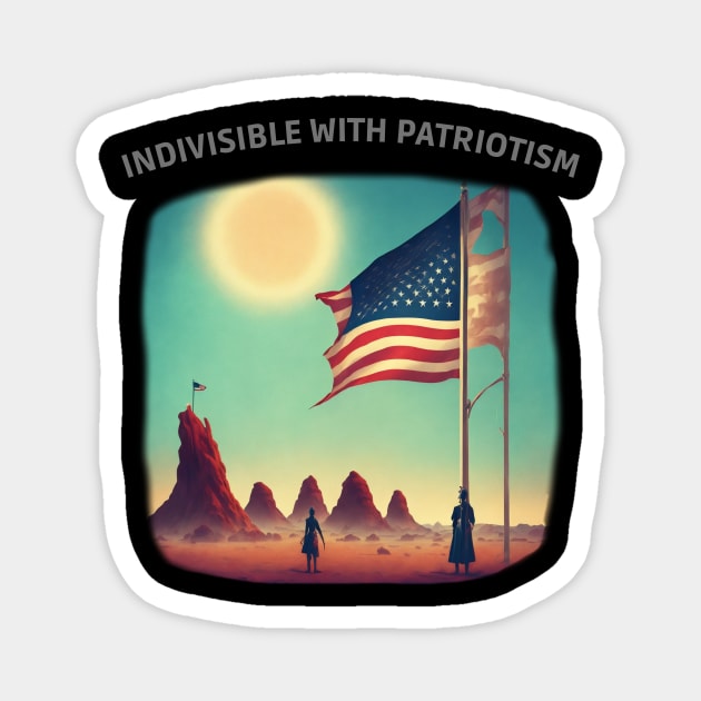 Indivisible by Patriotism Magnet by Yolanda.Kafatos