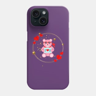 I Love You.Funny Bear Phone Case