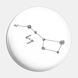 Floral Big Dipper Constellation Pin