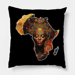 Shape Of Africa Map Alkebulan Melanin Gift Pillow