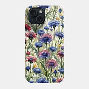 Field of Cornflowers Phone Case