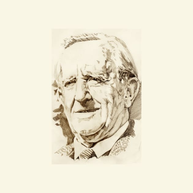 J. R. R. Tolkien in sepia by Grant Hudson