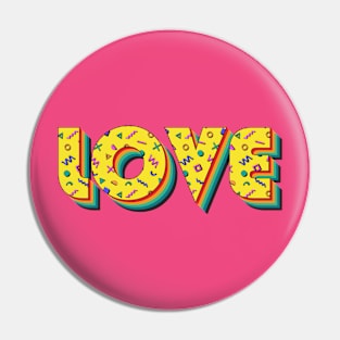 Love 90s Pattern Pin