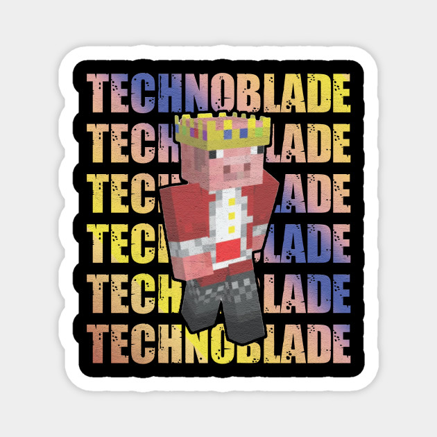 Technoblade Minecraft skin Magnet for Sale by lottedesigns