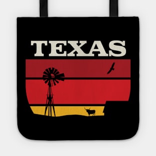 Texas longhorn sunset Retro Vintage Design Gift T-Shirt Tote