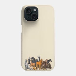 Fancy Forest Farm • Family Portrait • Black Text Shirt Phone Case