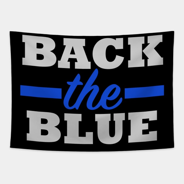 Back The Blue Police Officer Gift Tapestry by bluelinemotivation