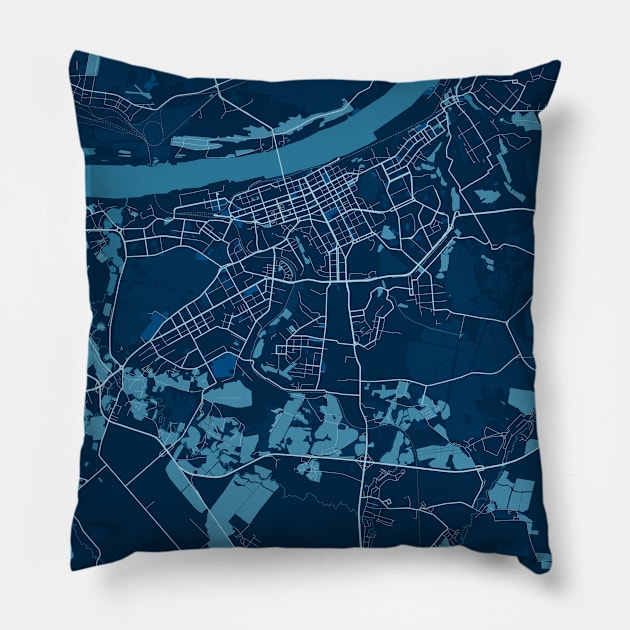 Perm - Russia Peace City Map Pillow by tienstencil