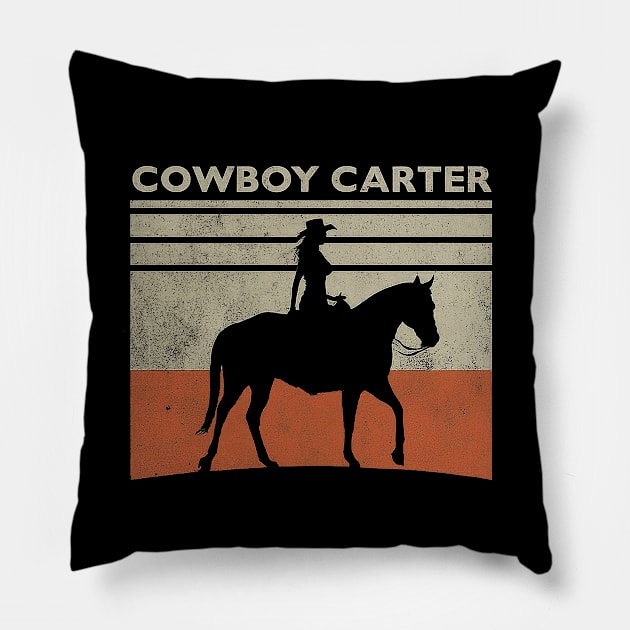 Lone Rider - Cowboy Carter Graphic Pillow by Retro Travel Design