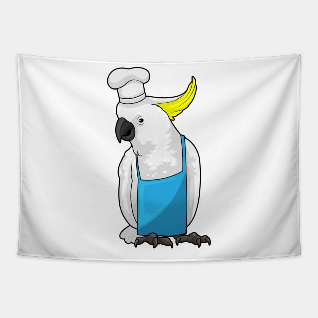 Parrot as Chef with Cooking hat Tapestry by Markus Schnabel