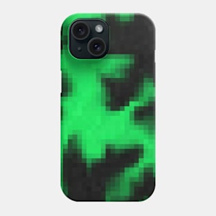 green flame pixel art Phone Case