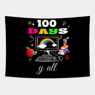 100th days y'all Virtual 100th Day of School Rainbow Teacher Tapestry