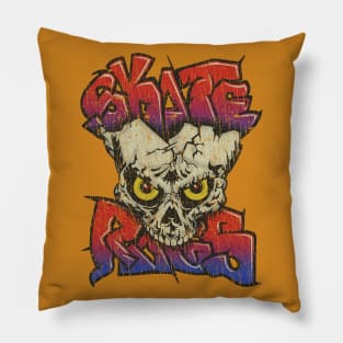 Skate Rags Graffiti Skull 1985 Pillow