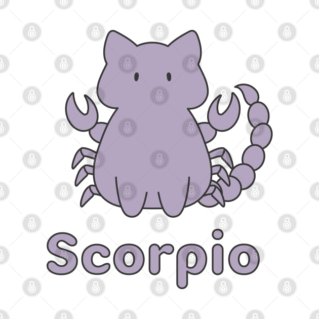 Scorpio Cat Zodiac Sign with Text by artdorable