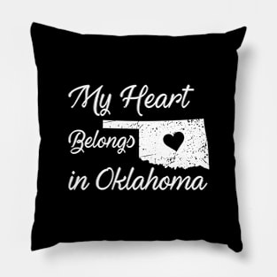 My Heart Belongs in Oklahoma Pillow