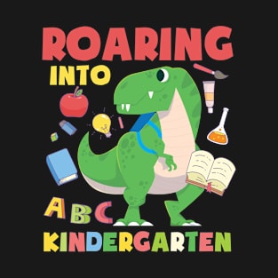 Roaring Kindergarten Dinosaur T Rex Back to School Boy T-Shirt