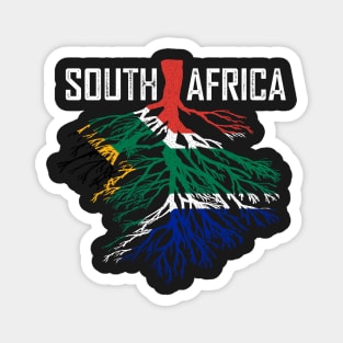 South Africa Roots South African Flag Gift Magnet