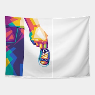 holding shoes wpap Tapestry