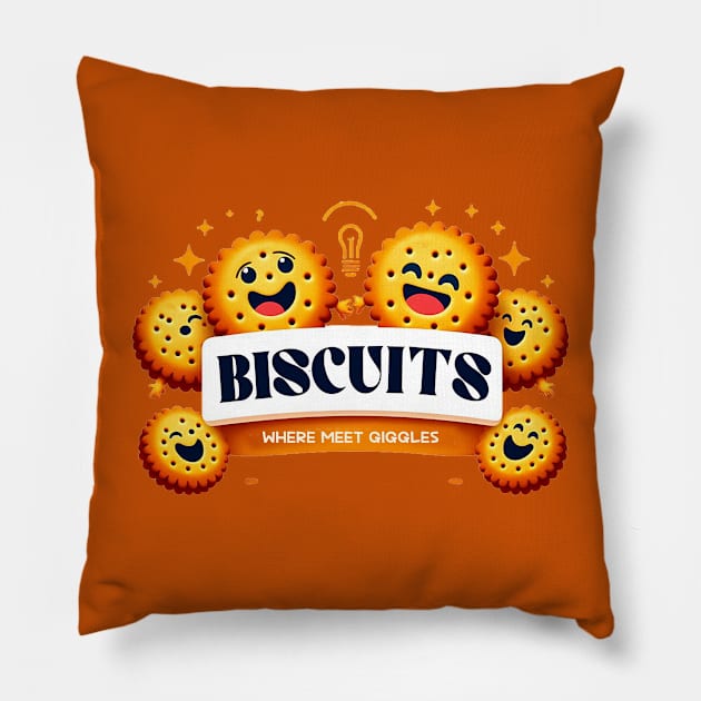 taste the biscuit Pillow by AOAOCreation