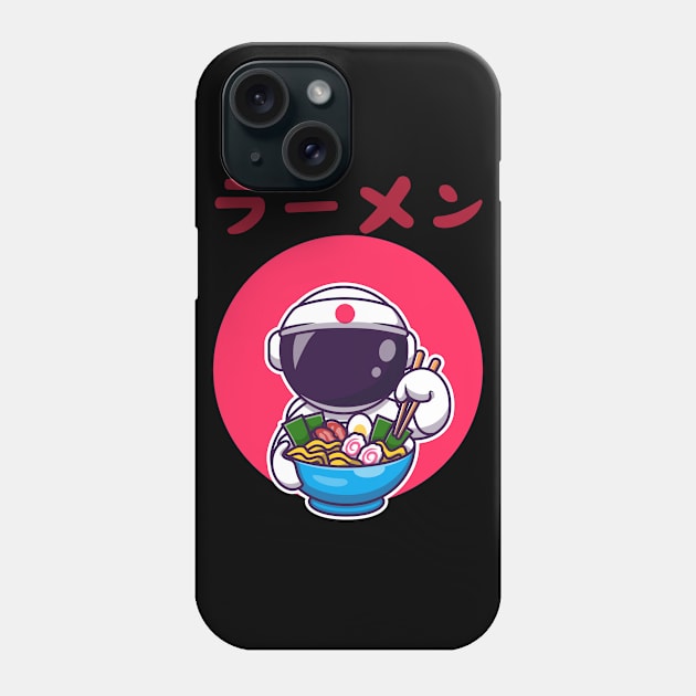 Astronaut eating Ramen Phone Case by JK Mercha