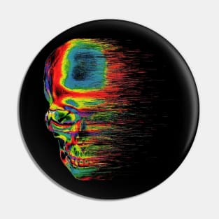 Psychedelic Skull Pin