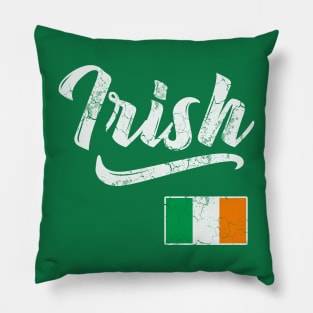 Irish Flag Of Ireland St Patrick's Day Vintage Fade Pillow