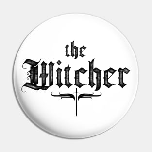 Witcher black calligraphic inscription. Pin