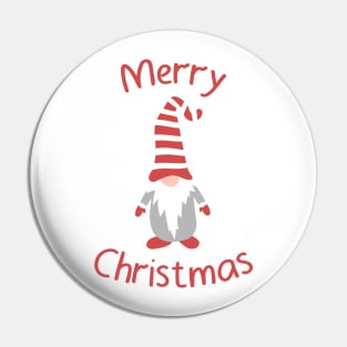 Gnome and  Merry Christmas Pin