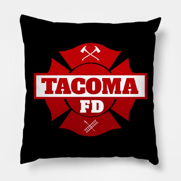 Tacoma FD - TV Show - Badge Logo v2 Pillow by SharkPants