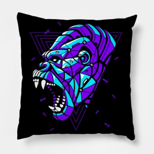 Cyber Gorilla Punk Pillow