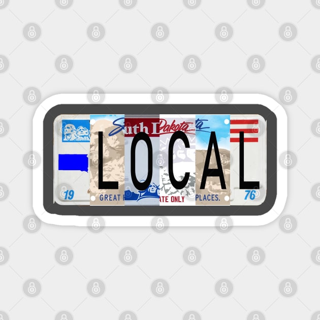 South Dakota Local, License Plate Magnet by stermitkermit