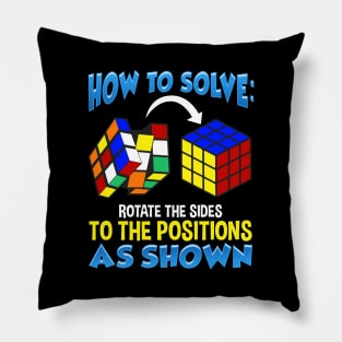 How To Solve Puzzle Cube - Funny Cubing Pillow