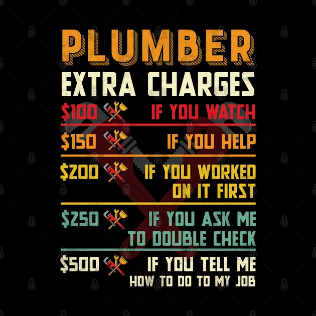 Plumber Extra Charges Funny Plumber by RRADesign