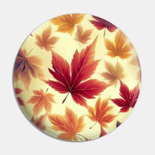 Beautiful Maple Leaves Artwork Pin