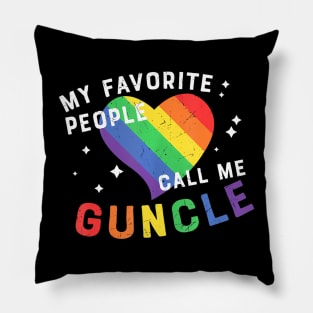 My Favorite People Call Me Guncle LGBT Pride Gay Uncle Men Pillow