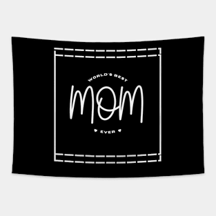 World's best mom ever typography design Tapestry