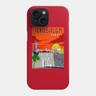 Jerusalem Israel Western Wall with The Dome Tourism Print Phone Case