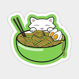 Ramen noodle soup in a green bowl Magnet